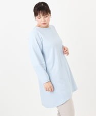OLELA14069 eur3(エウルキューブ) 【大きいサイズ】コクーンスリーブバックフレアトップス ライトブルー(50)