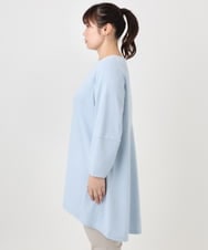 OLELA14069 eur3(エウルキューブ) 【大きいサイズ】コクーンスリーブバックフレアトップス ライトブルー(50)