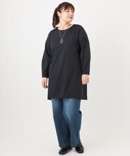 OLELA14069 eur3(エウルキューブ) 【大きいサイズ】コクーンスリーブバックフレアトップス ブラック(94)