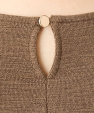 OLELS08079 eur3(エウルキューブ) 【大きいサイズ】Vネックジャージーチュニック モカ(84)