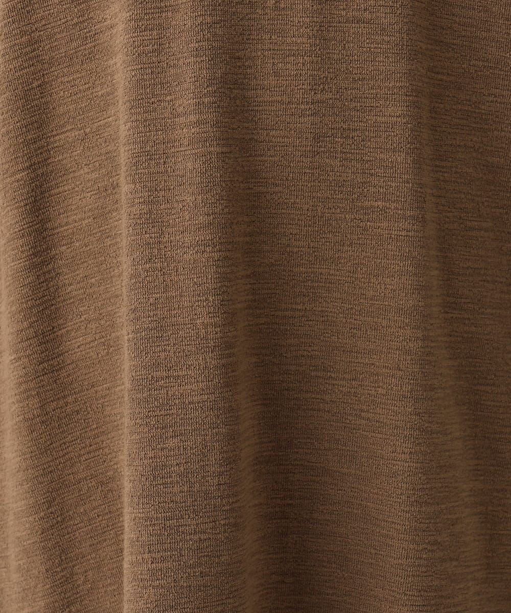 OLELS08079 eur3(エウルキューブ) 【大きいサイズ】Vネックジャージーチュニック モカ(84)