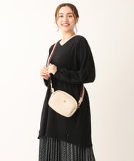 OLELS08079 eur3(エウルキューブ) 【大きいサイズ】Vネックジャージーチュニック ブラック(94)