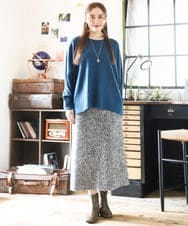 OLFAD01099 eur3(エウルキューブ) 【大きいサイズ】リブボクシーニット ブルー(55)