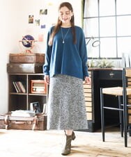 OLFAD01099 eur3(エウルキューブ) 【大きいサイズ】リブボクシーニット ブルー(55)