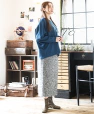 OLFAD01099 eur3(エウルキューブ) 【大きいサイズ】リブボクシーニット ブルー(55)