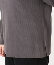 OLFAD04054 eur3(エウルキューブ) 【大きいサイズ】サイドスリットカラーニット ダークグレー(93)