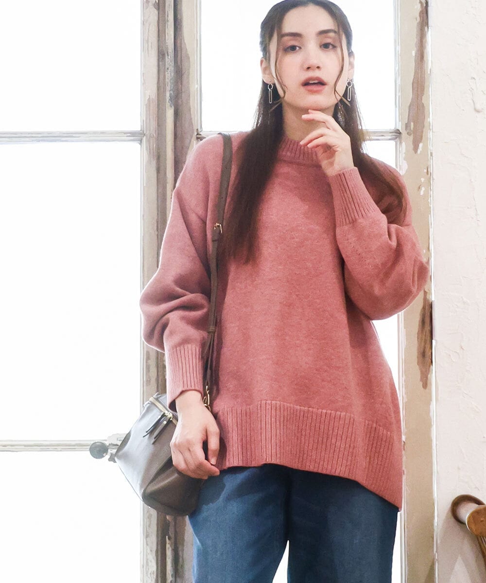 OLFAD09079 eur3(エウルキューブ) 【大きいサイズ】ゆるシルエットニット ピンク(03)