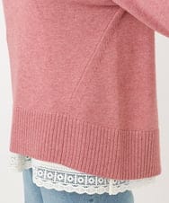 OLFAD09079 eur3(エウルキューブ) 【大きいサイズ】ゆるシルエットニット ピンク(03)