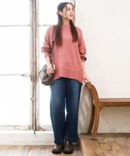 OLFAD09079 eur3(エウルキューブ) 【大きいサイズ】ゆるシルエットニット ピンク(03)
