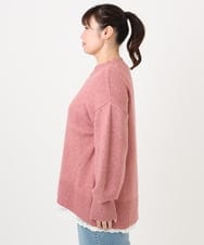 OLFAD09079 eur3(エウルキューブ) 【大きいサイズ】ゆるシルエットニット ピンク(03)