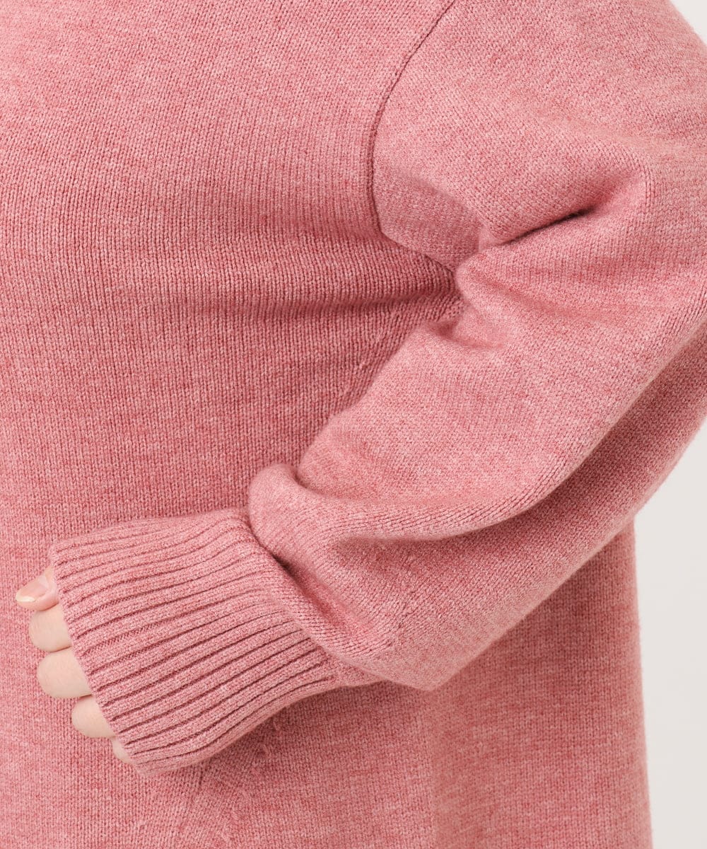 OLFAD09079 eur3(エウルキューブ) 【大きいサイズ】ゆるシルエットニット ピンク(03)