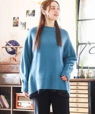 OLFAD09079 eur3(エウルキューブ) 【大きいサイズ】ゆるシルエットニット グリーン(35)