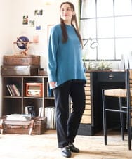 OLFAD09079 eur3(エウルキューブ) 【大きいサイズ】ゆるシルエットニット グリーン(35)