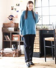 OLFAD09079 eur3(エウルキューブ) 【大きいサイズ】ゆるシルエットニット グリーン(35)