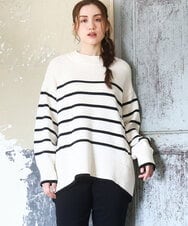 OLFAD09079 eur3(エウルキューブ) 【大きいサイズ】ゆるシルエットニット アイボリー(80)