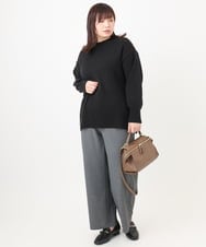OLFAD09079 eur3(エウルキューブ) 【大きいサイズ】ゆるシルエットニット ブラック(94)