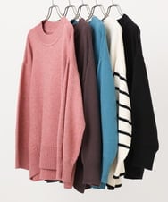 OLFAD09079 eur3(エウルキューブ) 【大きいサイズ】ゆるシルエットニット ブラック(94)