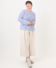 OLFAD10099 eur3(エウルキューブ) 【大きいサイズ】ミックスカラーラメニット ライトブルー(50)