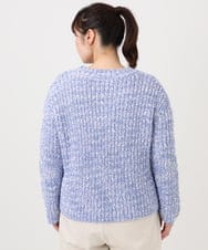 OLFAD10099 eur3(エウルキューブ) 【大きいサイズ】ミックスカラーラメニット ライトブルー(50)