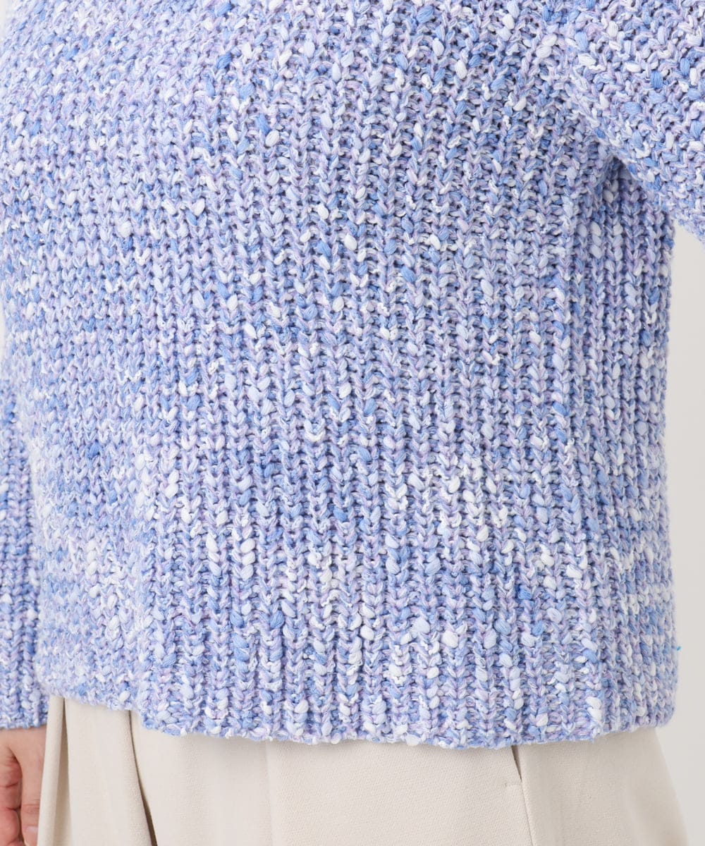 OLFAD10099 eur3(エウルキューブ) 【大きいサイズ】ミックスカラーラメニット ライトブルー(50)