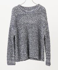 OLFAD10099 eur3(エウルキューブ) 【大きいサイズ】ミックスカラーラメニット ダークグレー(93)