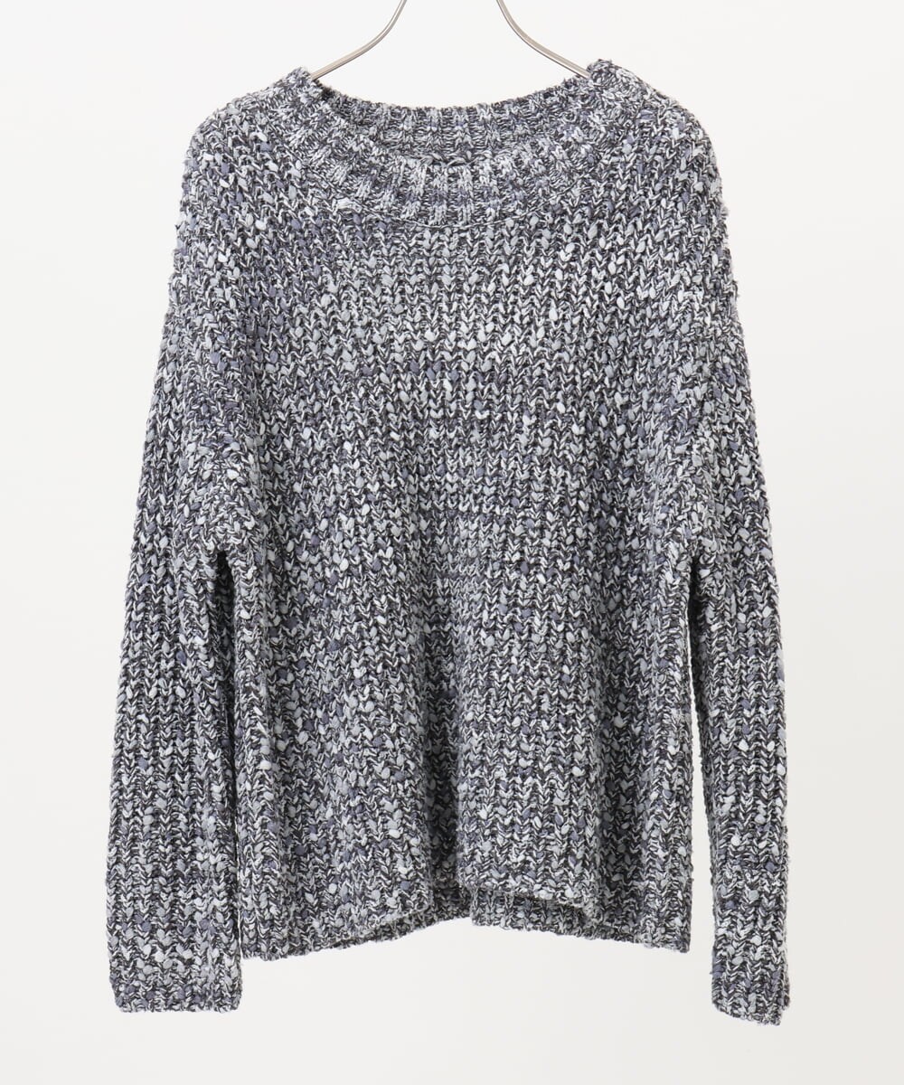 OLFAD10099 eur3(エウルキューブ) 【大きいサイズ】ミックスカラーラメニット ダークグレー(93)