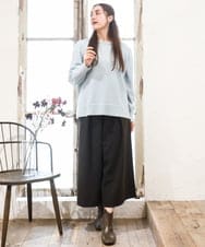 OLFAD11069 eur3(エウルキューブ) 【大きいサイズ/a.v.v×eur3】ラメスパンコールニット ライトブルー(50)