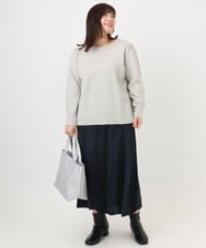 OLFAD11069 eur3(エウルキューブ) 【大きいサイズ/a.v.v×eur3】ラメスパンコールニット グレー(92)