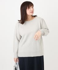 OLFAD11069 eur3(エウルキューブ) 【大きいサイズ/a.v.v×eur3】ラメスパンコールニット グレー(92)