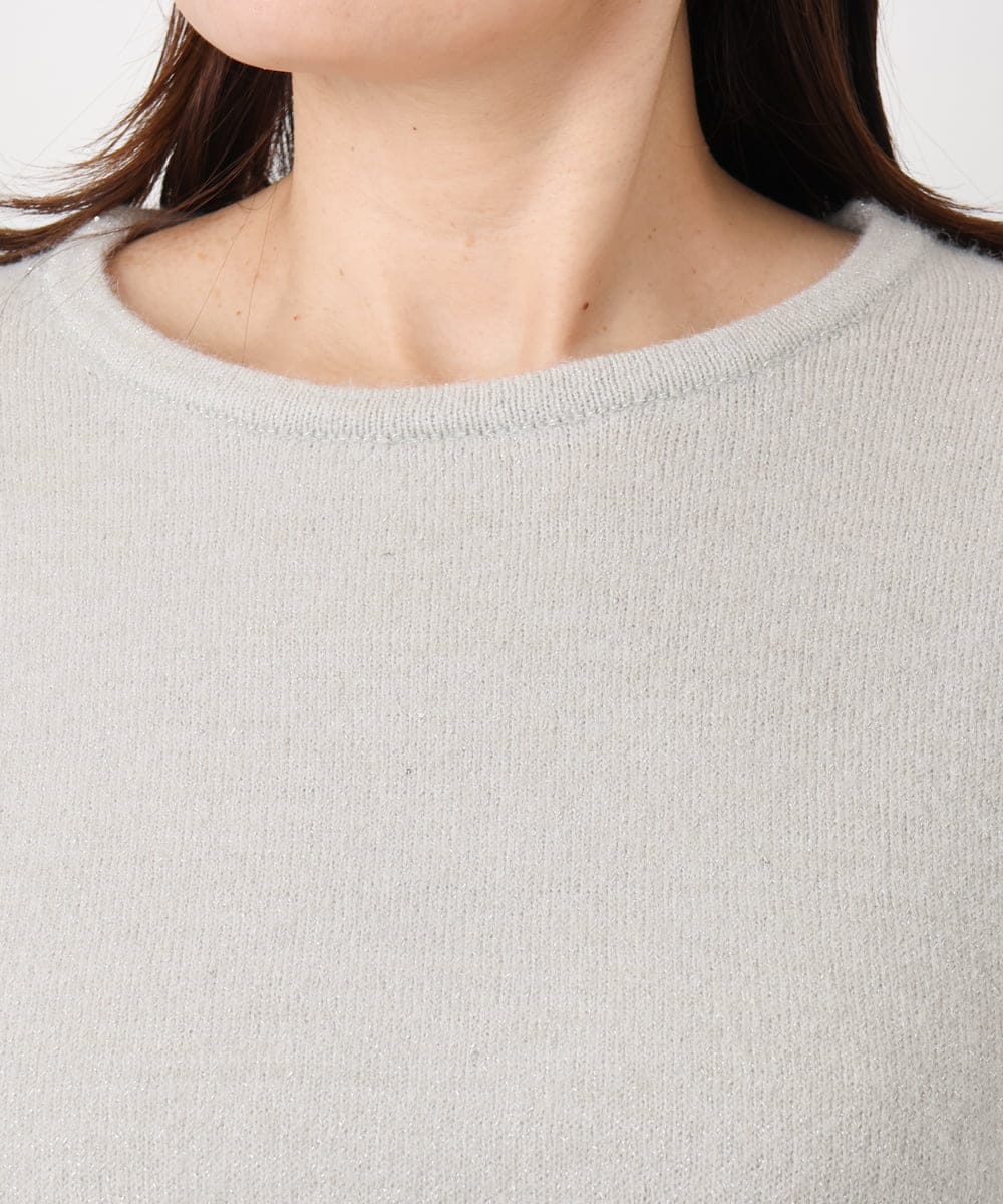 OLFAD11069 eur3(エウルキューブ) 【大きいサイズ/a.v.v×eur3】ラメスパンコールニット グレー(92)