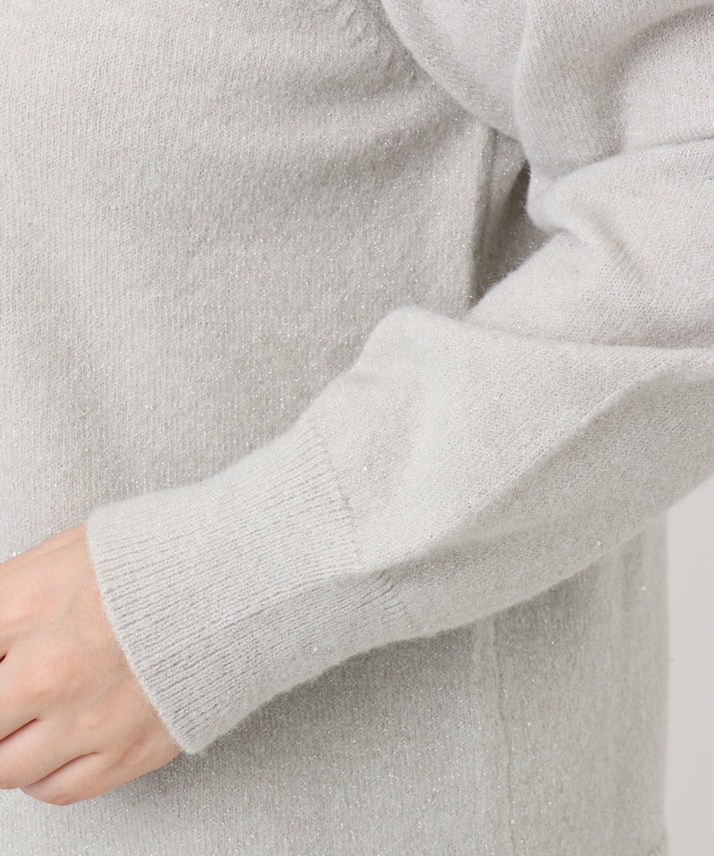 OLFAD11069 eur3(エウルキューブ) 【大きいサイズ/a.v.v×eur3】ラメスパンコールニット グレー(92)