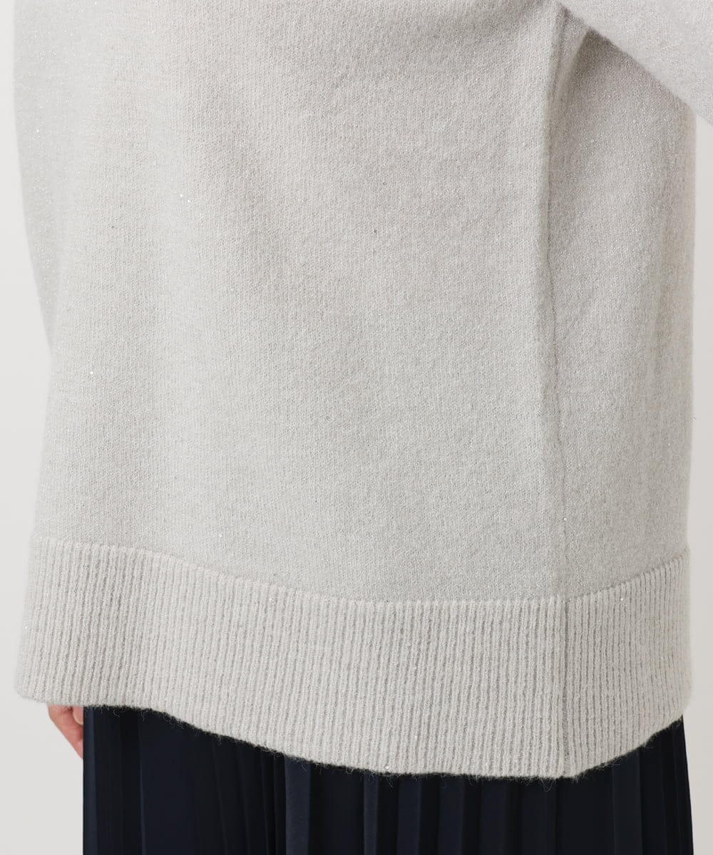 OLFAD11069 eur3(エウルキューブ) 【大きいサイズ/a.v.v×eur3】ラメスパンコールニット グレー(92)