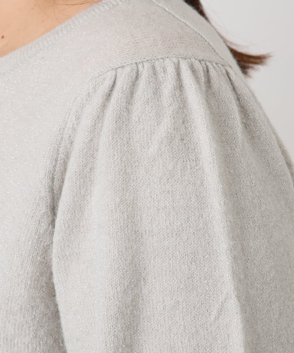 OLFAD11069 eur3(エウルキューブ) 【大きいサイズ/a.v.v×eur3】ラメスパンコールニット グレー(92)