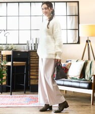 OLFAD12089 eur3(エウルキューブ) 【大きいサイズ/a.v.v×eur3】ブークレーシャギーニット アイボリー(80)