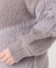 OLFAD12089 eur3(エウルキューブ) 【大きいサイズ/a.v.v×eur3】ブークレーシャギーニット グレー(92)