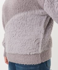 OLFAD12089 eur3(エウルキューブ) 【大きいサイズ/a.v.v×eur3】ブークレーシャギーニット グレー(92)