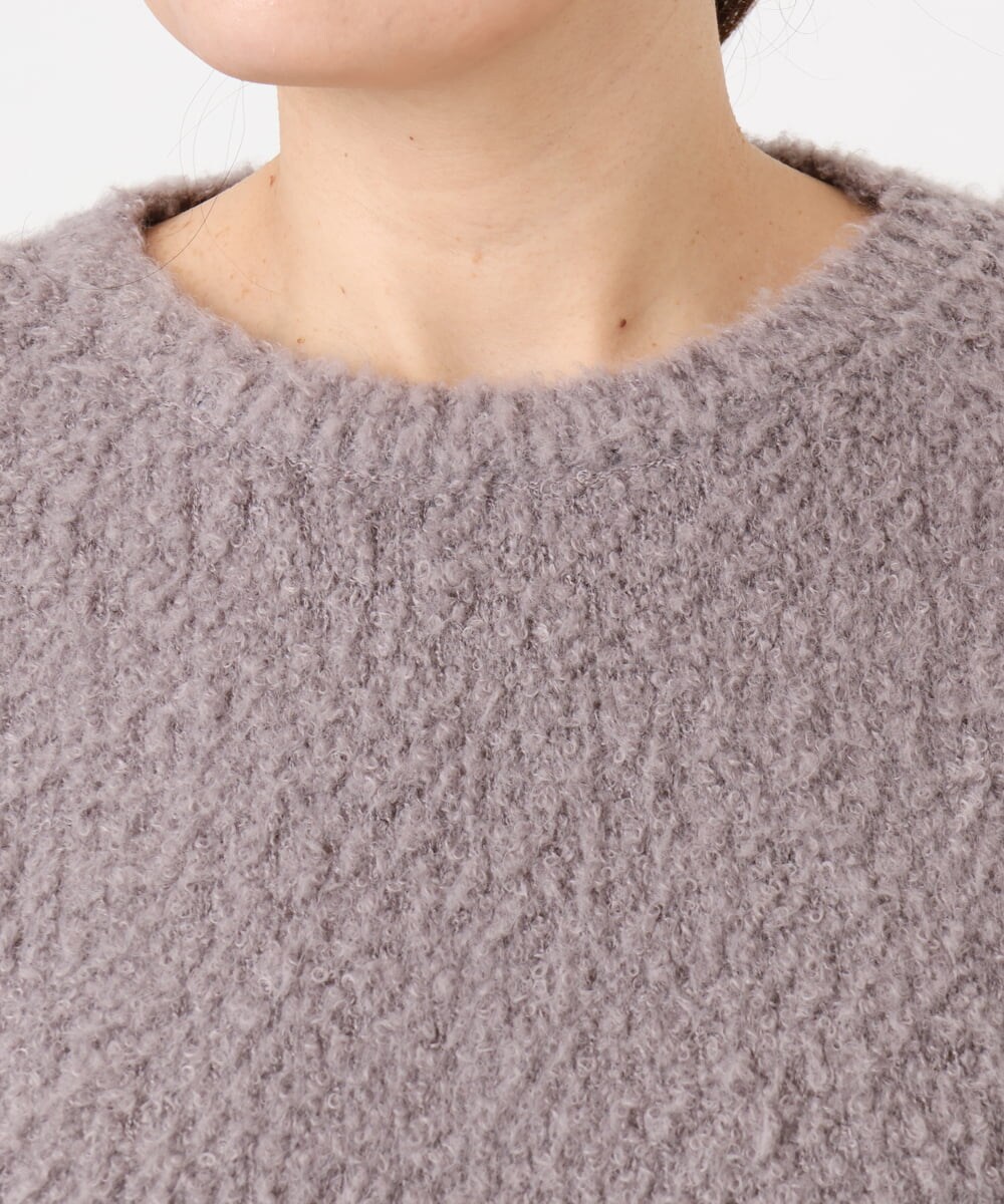 OLFAD12089 eur3(エウルキューブ) 【大きいサイズ/a.v.v×eur3】ブークレーシャギーニット グレー(92)