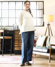 OLFAD14089 eur3(エウルキューブ) 【大きいサイズ】ケーブルニット アイボリー(80)
