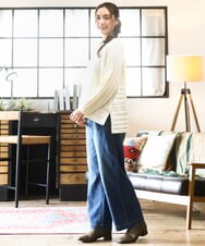 OLFAD14089 eur3(エウルキューブ) 【大きいサイズ】ケーブルニット アイボリー(80)