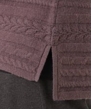 OLFAD14089 eur3(エウルキューブ) 【大きいサイズ】ケーブルニット ダークブラウン(87)