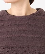 OLFAD14089 eur3(エウルキューブ) 【大きいサイズ】ケーブルニット ダークブラウン(87)