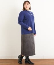 OLFAS03060 eur3(エウルキューブ) 【大きいサイズ】プチハイネックニット ネイビー(57)
