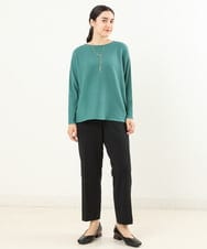 OLFAS04050 eur3(エウルキューブ) 新色追加！【大きいサイズ】横リブニット グリーン(35)