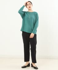 OLFAS04050 eur3(エウルキューブ) 新色追加！【大きいサイズ】横リブニット グリーン(35)