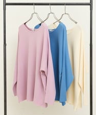 OLFAS04050 eur3(エウルキューブ) 新色追加！【大きいサイズ】横リブニット 新色！アイボリー(80)
