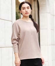 OLFAS04050 eur3(エウルキューブ) 新色追加！【大きいサイズ】横リブニット ベージュ(82)