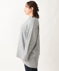 OLFAV01099 eur3(エウルキューブ) 【大きいサイズ】ふわふわヤクウールモックネックニット グレー(92)