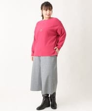 OLFAV03054 eur3(エウルキューブ) 新色追加！豊富な8色【大きいサイズ/11号サイズあり】洗えるドロップショルダーもちもちニット 新色！ピンク(03)