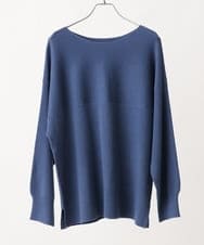OLFAV03054 eur3(エウルキューブ) 新色追加！豊富な8色【大きいサイズ/11号サイズあり】洗えるドロップショルダーもちもちニット ブルー(55)