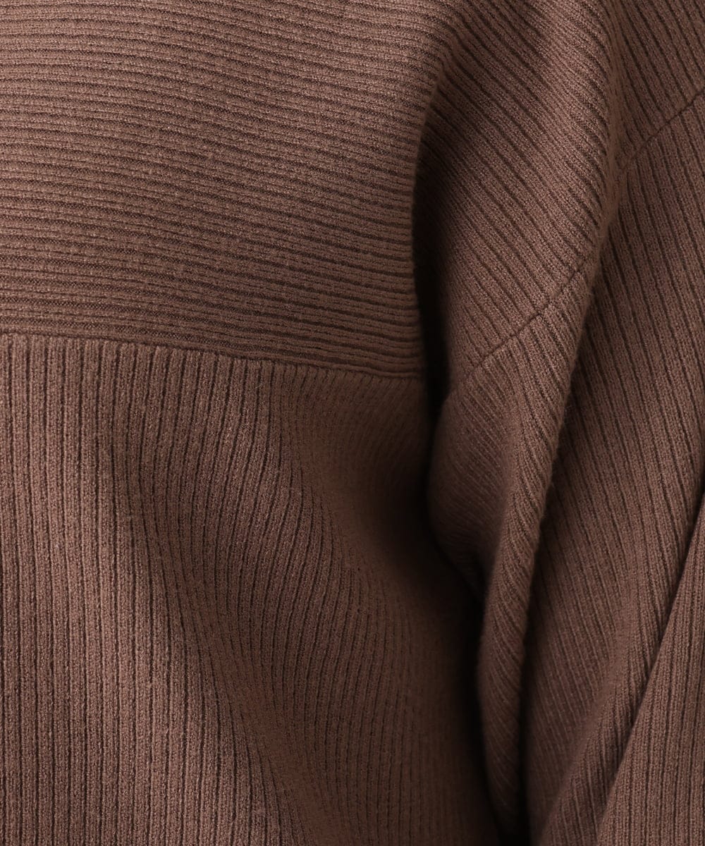 OLFAV03054 eur3(エウルキューブ) 新色追加！豊富な8色【大きいサイズ/11号サイズあり】洗えるドロップショルダーもちもちニット モカ(84)